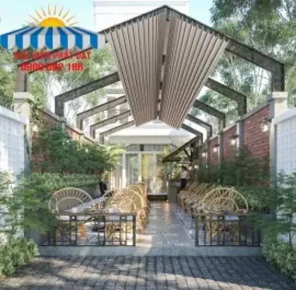 THI CÔNG MÁI XẾP CHO QUÁN CAFE